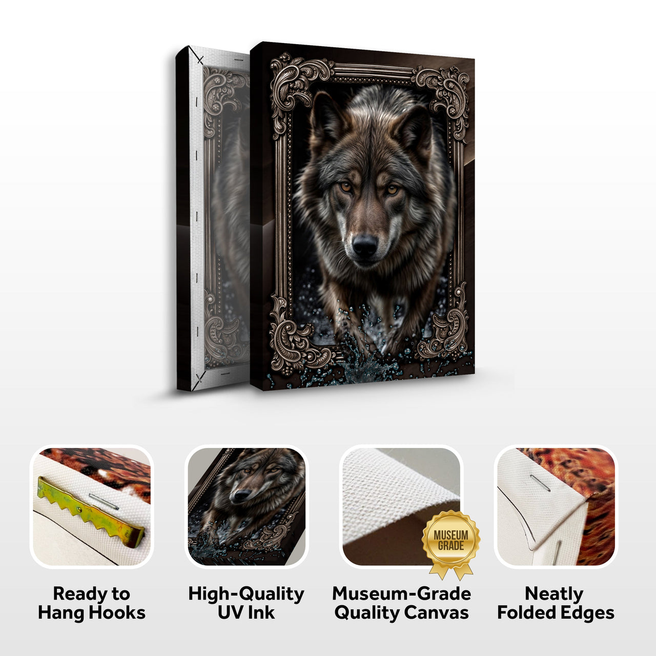 3D Wolf Wall Art II