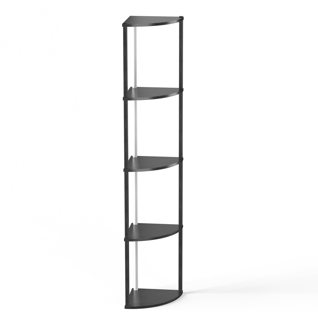 64" Corner Shelf Bookshelf with RGB LED Lights-3