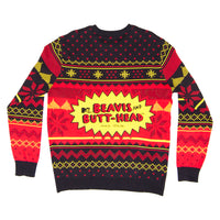 1990s Music TV Cartoon Character Dudes Rock and Roll Three Color Ugly Christmas Sweater