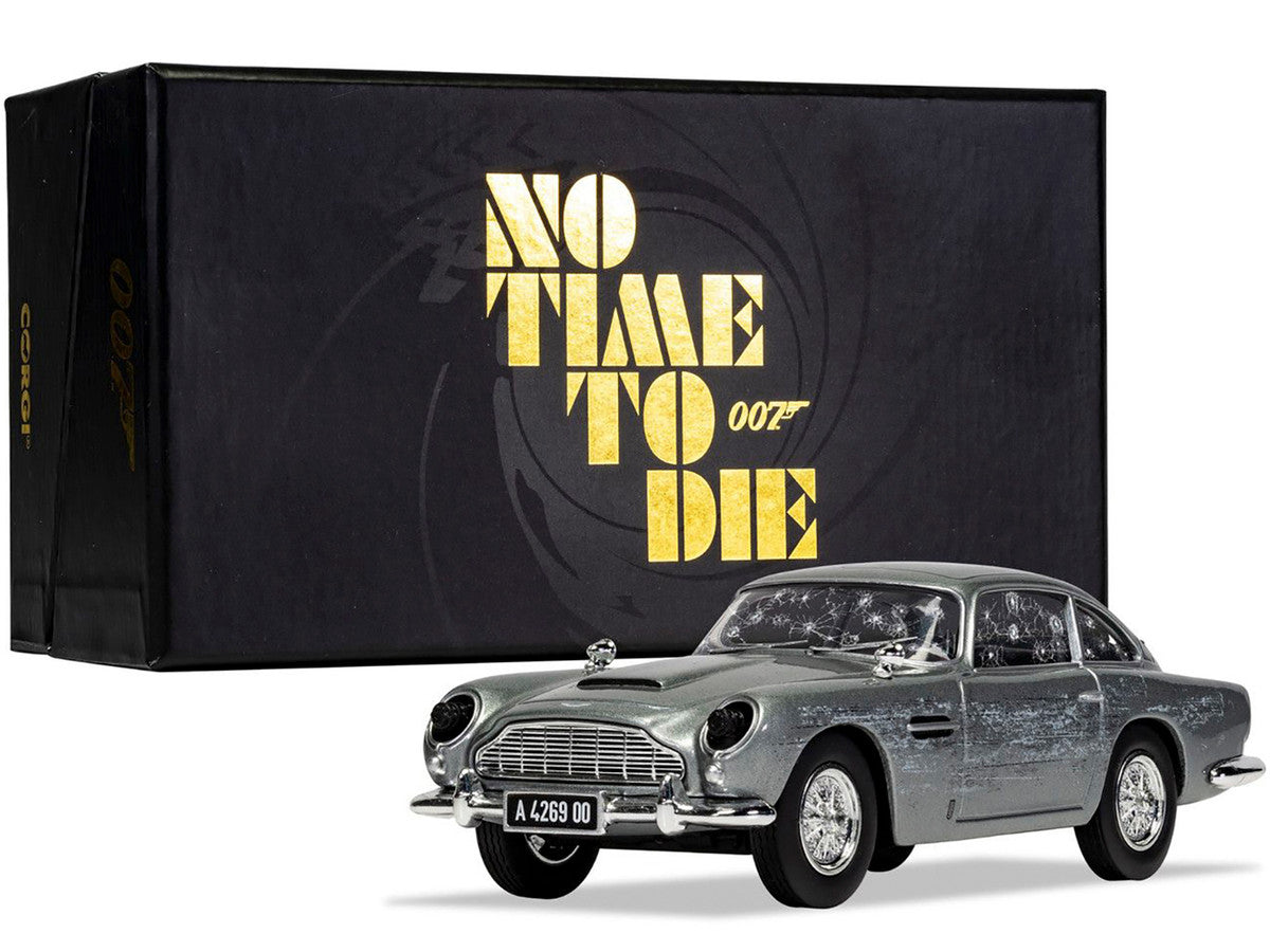 Aston Martin DB5 RHD (Right Hand Drive) Silver (Damaged) James Bond 007 "No Time To Die" (2021) Movie Diecast Model Car by Corgi-4