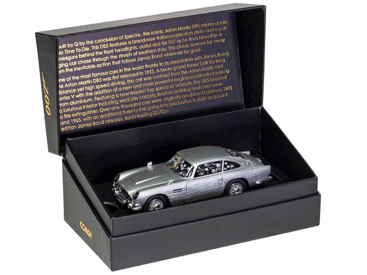 Aston Martin DB5 RHD (Right Hand Drive) Silver (Damaged) James Bond 007 "No Time To Die" (2021) Movie Diecast Model Car by Corgi-3