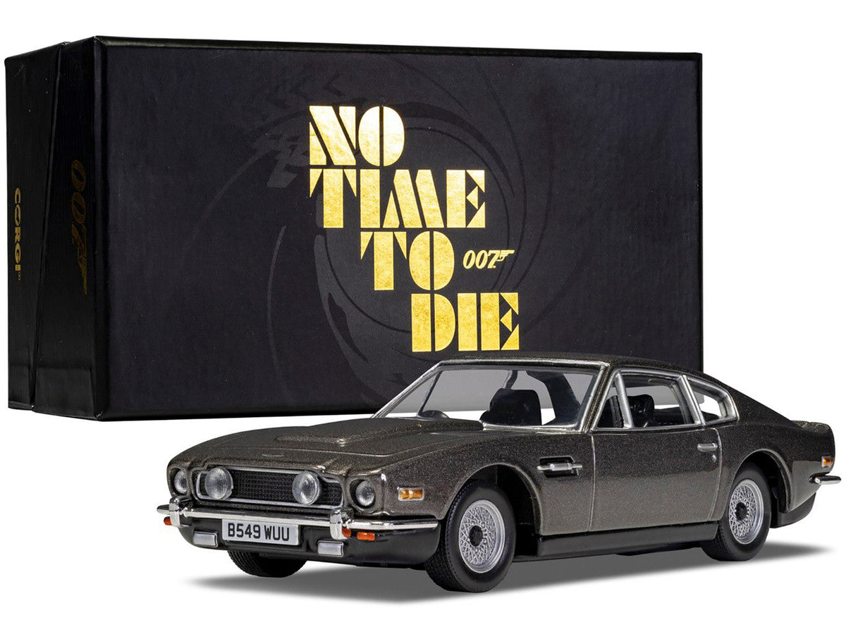 Aston Martin V8 RHD (Right Hand Drive) Black Metallic James Bond 007 "No Time To Die" (2021) Movie Diecast Model Car by Corgi-3