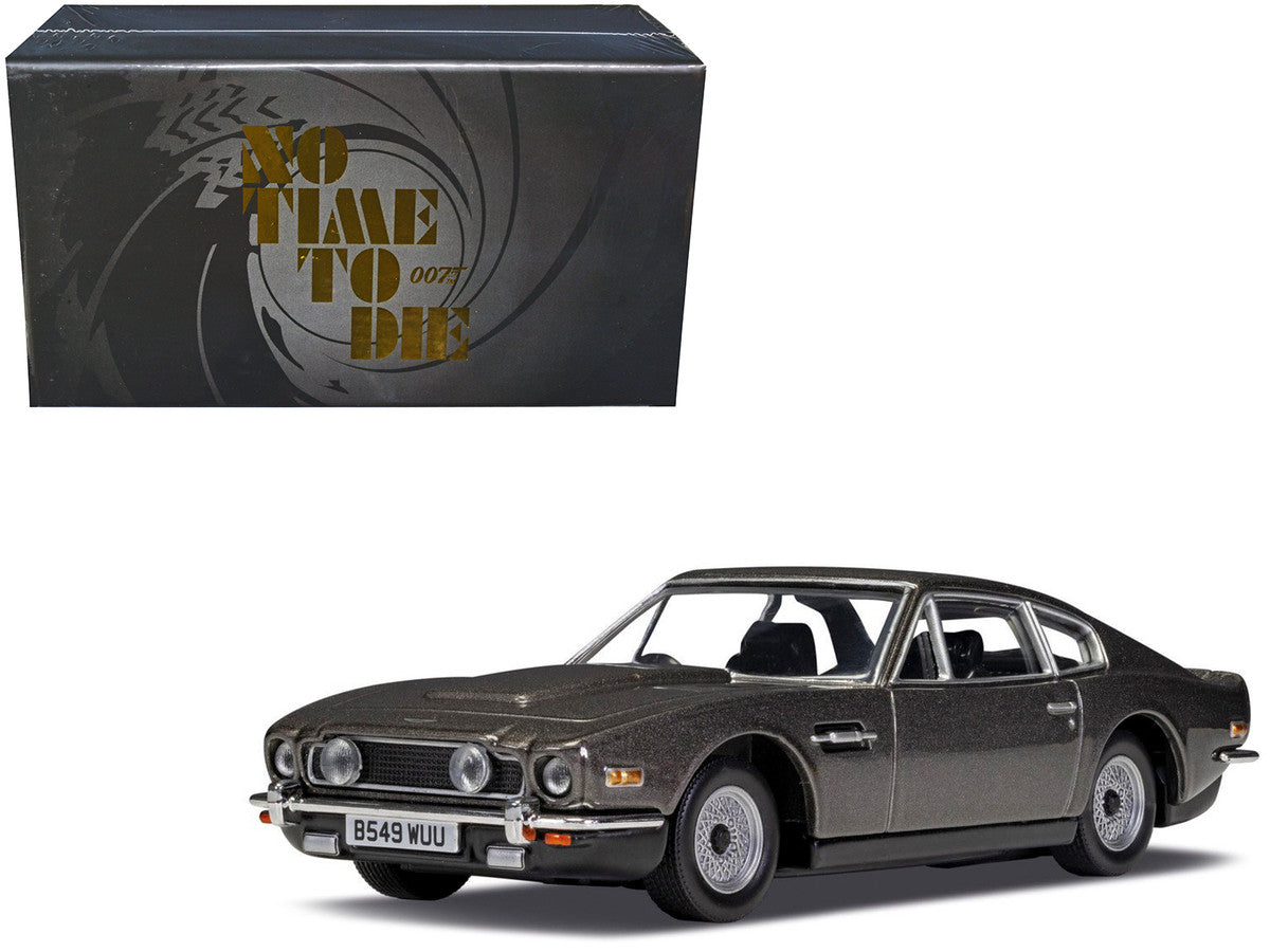 Aston Martin V8 RHD (Right Hand Drive) Black Metallic James Bond 007 "No Time To Die" (2021) Movie Diecast Model Car by Corgi-0
