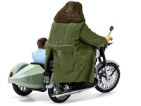 Motorcycle and Sidecar Light Green with Harry and Hagrid Figures 