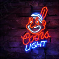 Cleveland Indians Coors Light Beer Neon Signs Light