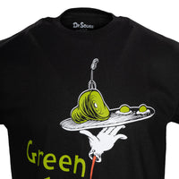 Dr Seuss Green Eggs and Ham Adult Short Sleeves Black T-Shirt