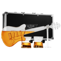 Electric Guitar Whiskey & Wine Decanter with 2 Pick Whiskey Glasses, Acrylic Stand & Case - 34 OZ Glass 16