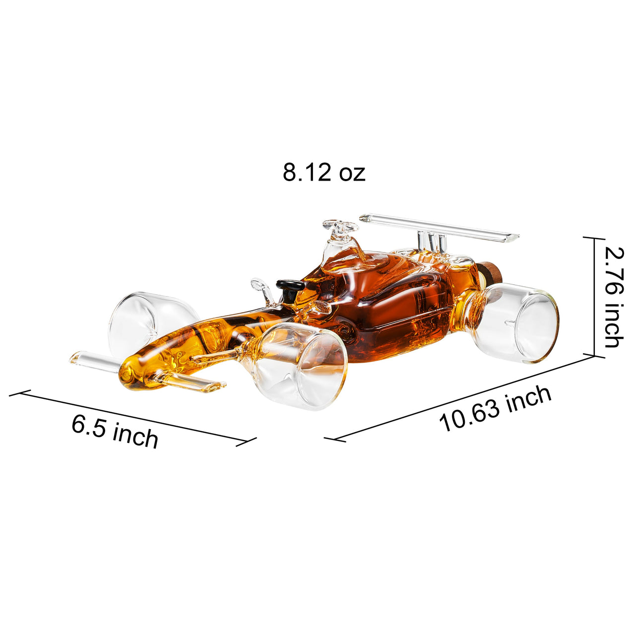 F1 Racecar Whiskey Decanter - 8.12OZ - Scotch, Bourbon, Liquor Decanter for Car Lovers, Formula 1, Racing Enthusiasts - Unique Whisky Car Bottle, Gift for Men, Barware Decor, Novelty for Home Bar-2