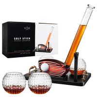 Golf Club Whiskey Decanter and 2 Liquor Glasses - 29 OZ Decanter & 15 OZ Glass Set - Golf Stick Gifts for Men, Unique Liquor Decanter Set - Bourbon, Scotch Decanter for Alcohol, Golfer Gifts for Dad-0