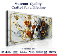 3D Rose and Skull Wall Art II