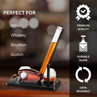 Golf Club Whiskey Decanter and 2 Liquor Glasses - 29 OZ Decanter & 15 OZ Glass Set - Golf Stick Gifts for Men, Unique Liquor Decanter Set - Bourbon, Scotch Decanter for Alcohol, Golfer Gifts for Dad-2