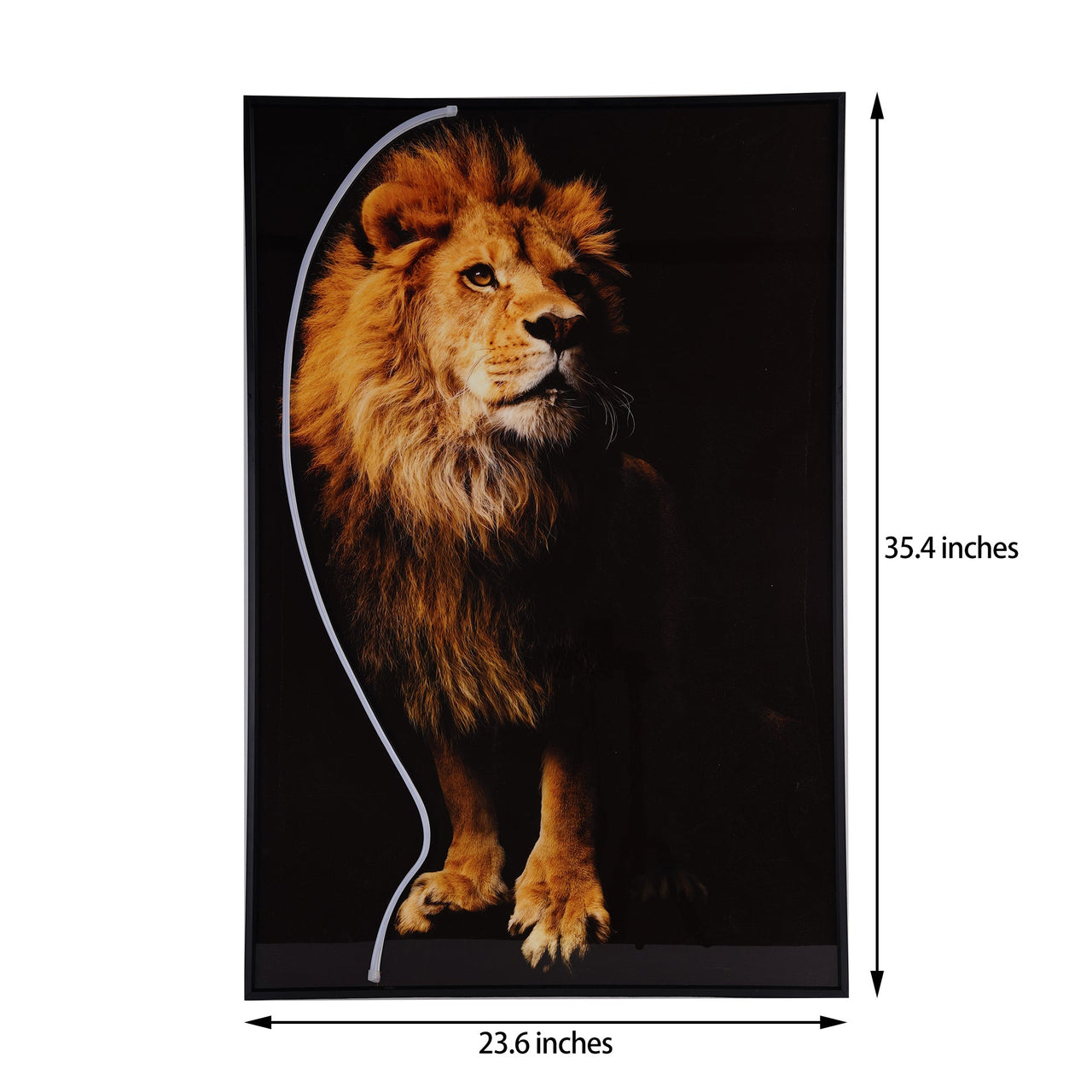 Lion Wall Art with LED Light-6
