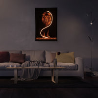 Lion Wall Art with LED Light-2