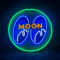 Moon Eyes Neon Signs Green