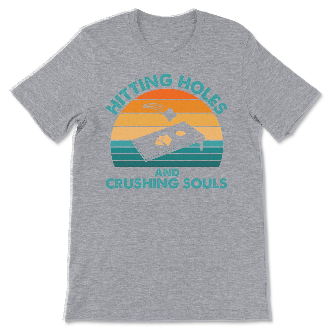 Hitting Holes & Crushing Souls (Corn Hole) Tee-0