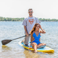 Superman Red-Orange Shield Adult T-Shirt