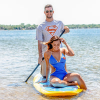 Superman Red-Orange Shield Adult T-Shirt