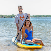 Superman Red-Orange Shield Adult T-Shirt