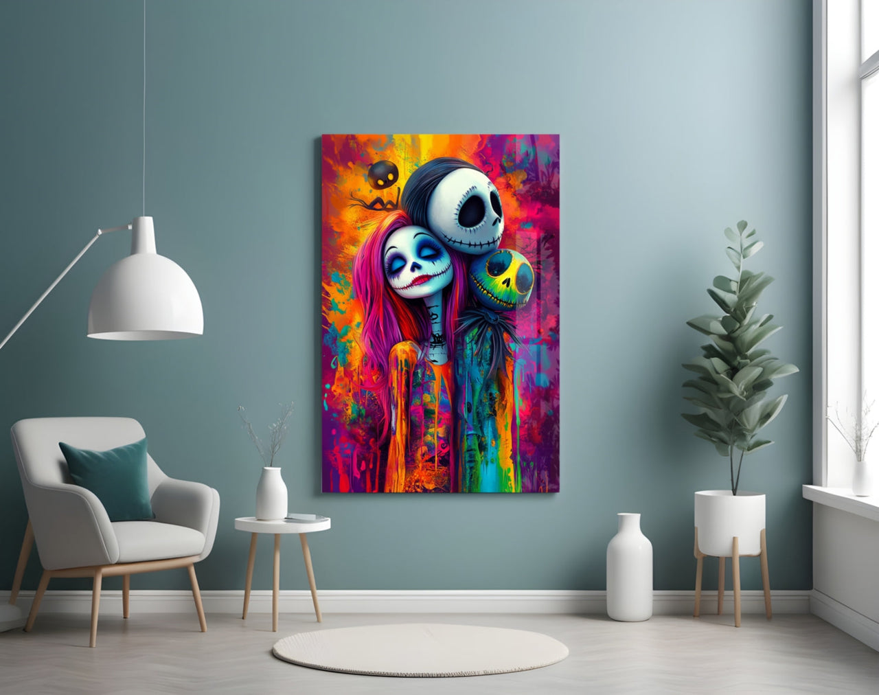 Colorful Nightmare Glass Wall Art