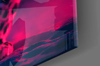Neon Leopard Glass Wall Art