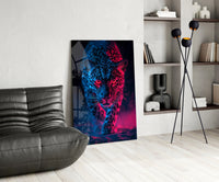 Neon Leopard Glass Wall Art