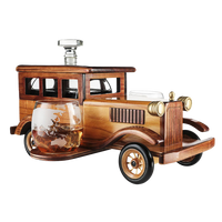 Old Fashioned Car Whiskey Decanter Set, Very Large 15
