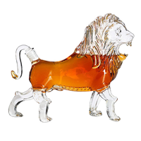 Lion Animal Whiskey and Wine Decanter The Wine Savant - Beautiful Profile of A Lion 500ml - Whiskey, Wine Scotch or Liquor Decanter-0
