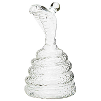 King Cobra Snake Whiskey Snake Whiskey & Wine Decanter King Cobra Snakes Liquor Decanters - Snake Bottle 500ml - The Wine Savant Snake glass decanter, Coiled Snake Holder Ornament Home Decoration - Hold Any Liquod-1