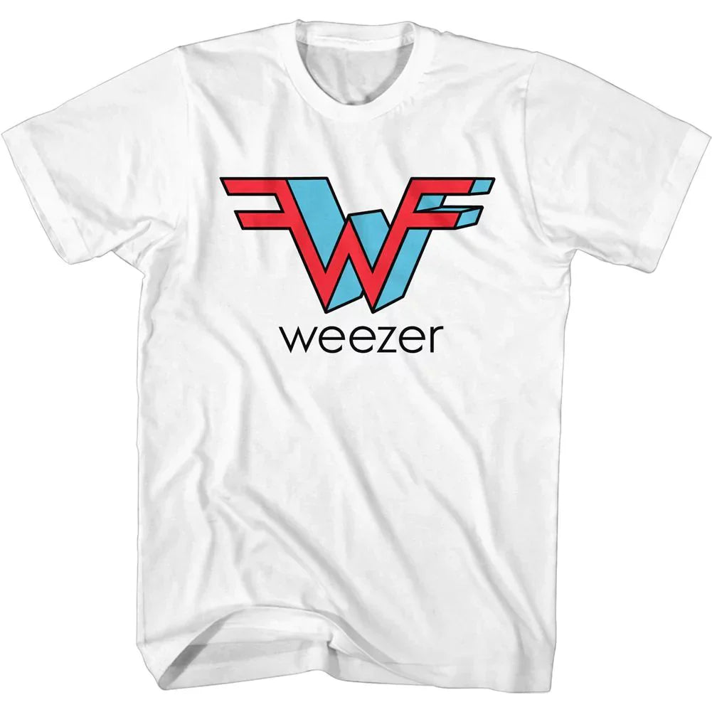 Weezer 3D W Logo Mens T-shirt