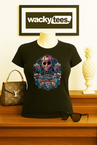 Welcome To Camp Crystal Lake Jason Voorhees Horror Terror Halloween Graphic Tee Shirt