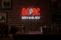AC/DC Neon Sign in Home Bar