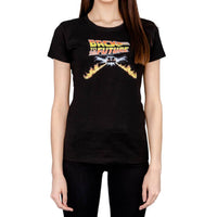 Back to the Future Flames Juniors T-shirt