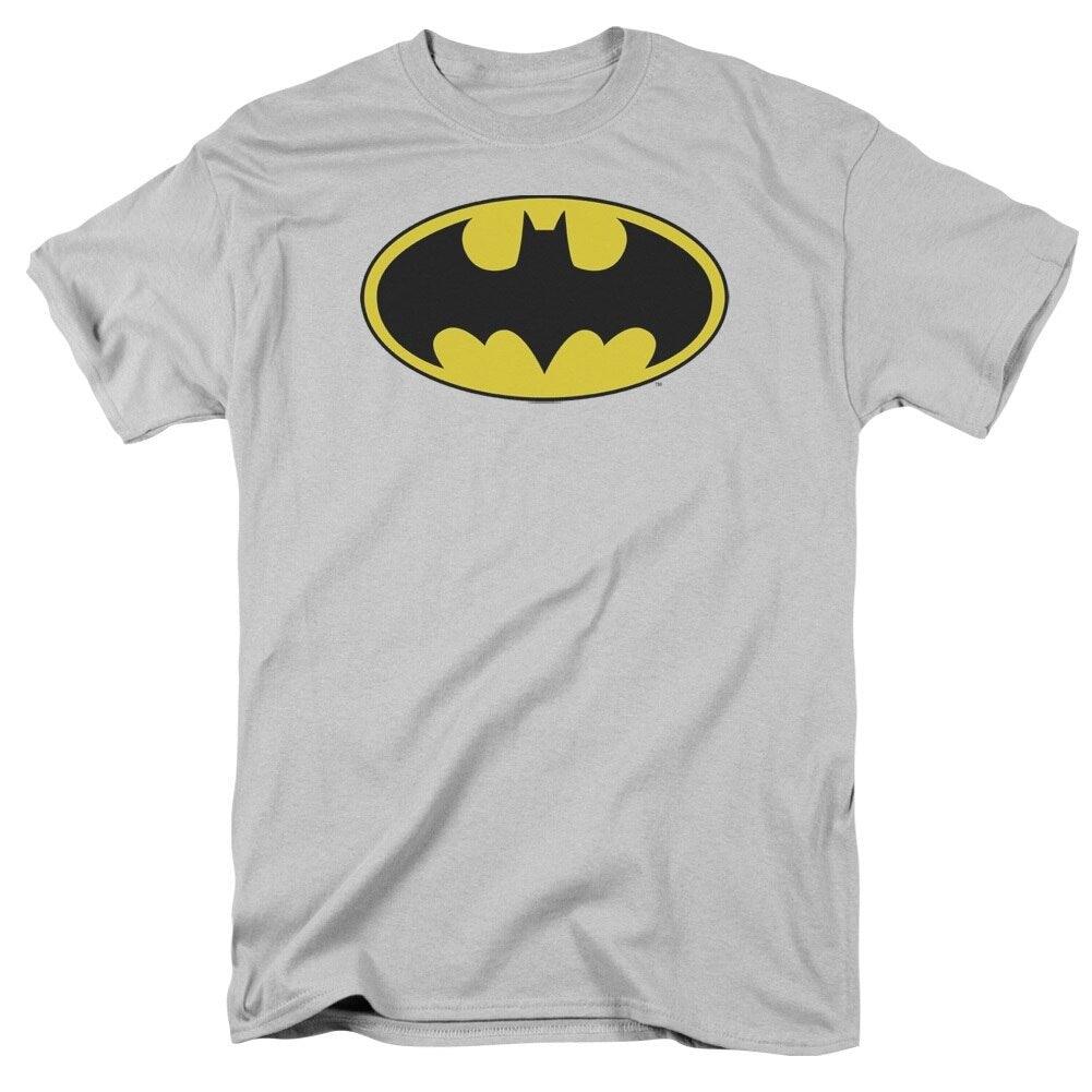 Batman Logo Silver Adult T-shirt