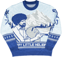 Bob Ross Happy Little Holidays Sweater