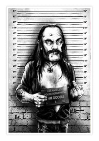 Lemmy Mugshot - Lemmy Kilmister Motorhead Art Print