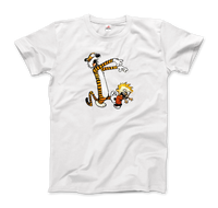 Calvin and Hobbes Playing Zombies T-Shirt-0