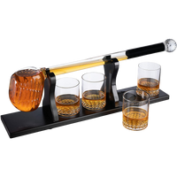 Golf Whiskey Decanter and 4 Liquor Glasses - Decanter & Glass Set - Golf Stick Gifts for Men - Unique Whiskey Decanter Set - Bourbon & Scotch Decanter for Serving Alcohol - Golfer Gifts for Dad-0