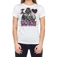 Darth Vader Pink and Black Print I Heart Bad Boys T-shirt