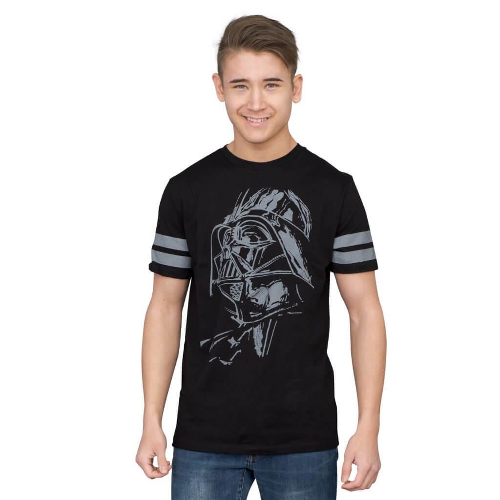 Darth Vader Striped Sleeves T-Shirt