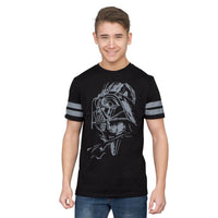 Darth Vader Striped Sleeves T-Shirt