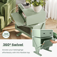 LED Robot End Table with 360° Rotation