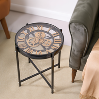 Industrial Style Mechanical Clock Coffee Table-2