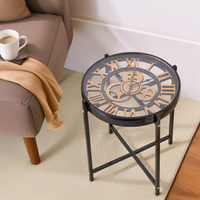 Industrial Style Mechanical Clock Coffee Table-0