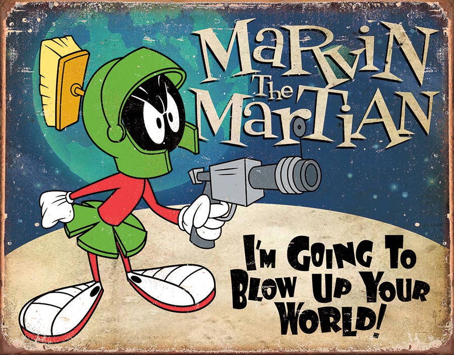 Marvin the Martian Tin Sign