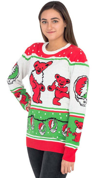 Grateful Dead Bears and Ornaments Christmas Sweater