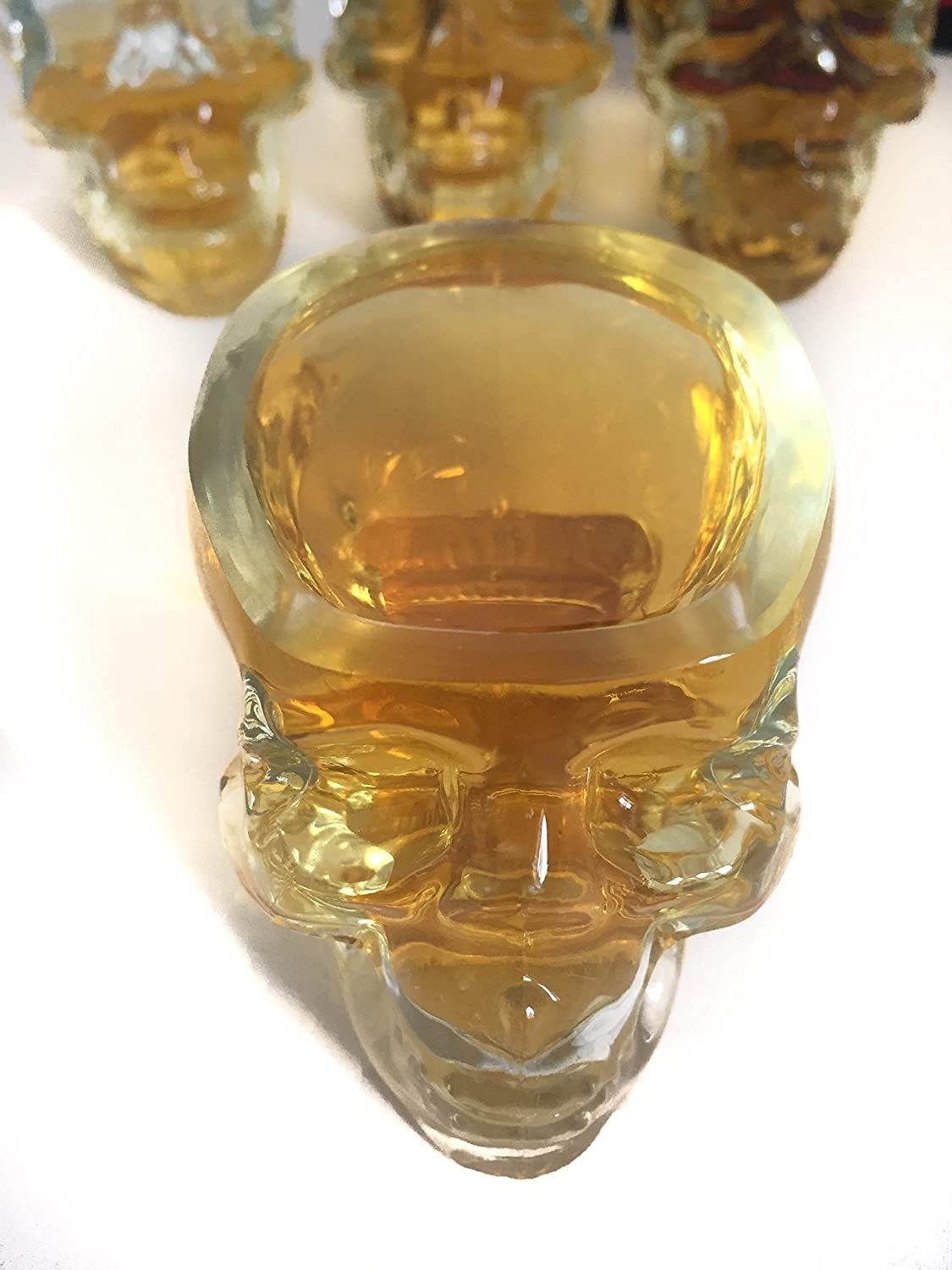 Monkey and Heroes Extra Large Skull Shot Glasses Set of 4, Use Skull Head Cup For A Whiskey, Scoth and Vodka Shot Glass, 3 Ounces-1