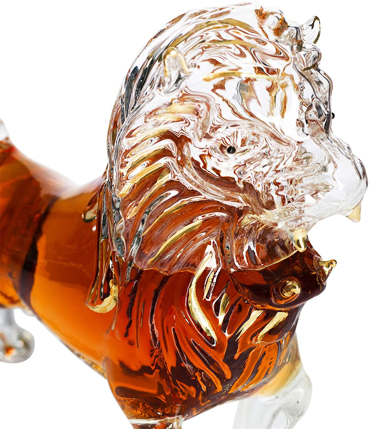 Lion Animal Whiskey and Wine Decanter The Wine Savant - Beautiful Profile of A Lion 500ml - Whiskey, Wine Scotch or Liquor Decanter-4