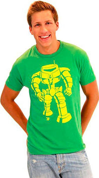 Man-Bot Vintage Graphic Green Adult T-shirt