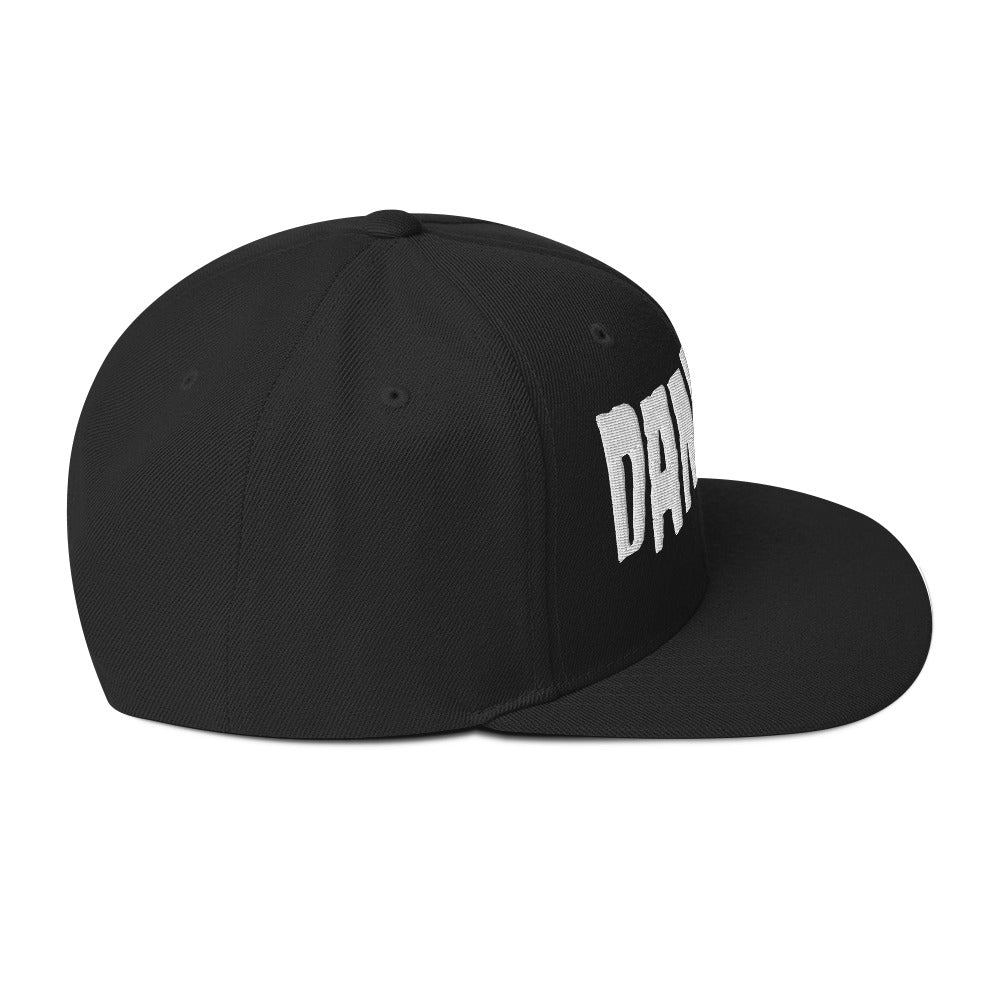 Danzig Classic Logo White Embroidered Snap Back Hat [Apparel]