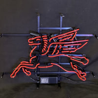 Mobilgas Flying Horse Red Neon Sign Light Glass